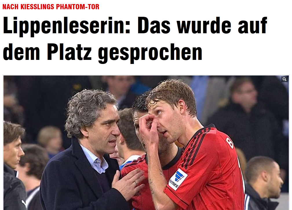 Referenzen 5 Lippenleserin über das Phantom-Tor von Kiessling
